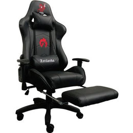Silla Gamer Reclinable Ergonómica Negra con Reposapiés
