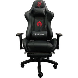 Silla Gamer Reclinable Ergonómica Negra con Reposapiés