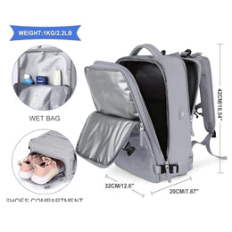 Maleta de Viaje Tipo Cabina con Compartimento para Zapatos y Puerto USB