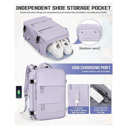 Maleta de Viaje Tipo Cabina con Compartimento para Zapatos y Puerto USB