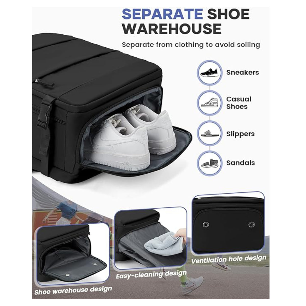 Maleta de Viaje Tipo Cabina con Compartimento para Zapatos y Puerto USB