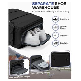 Maleta de Viaje Tipo Cabina con Compartimento para Zapatos y Puerto USB