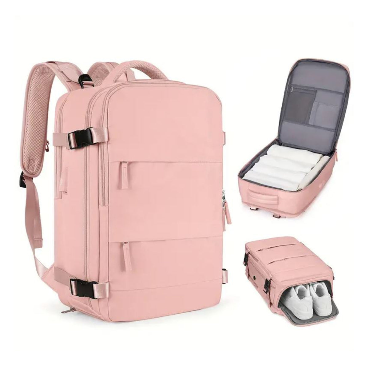 Maleta de Viaje Tipo Cabina con Compartimento para Zapatos y Puerto USB