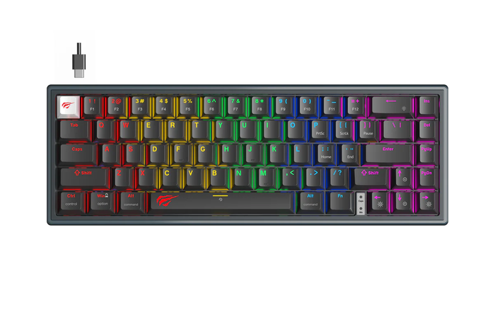 TECLADO MECANICO GAMER NEGRO COMPACTO