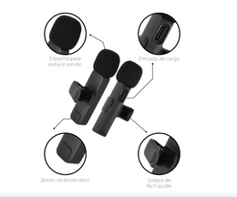 Mini Micrófono Inalámbrico K9 para Celular y Creadores de Contenido