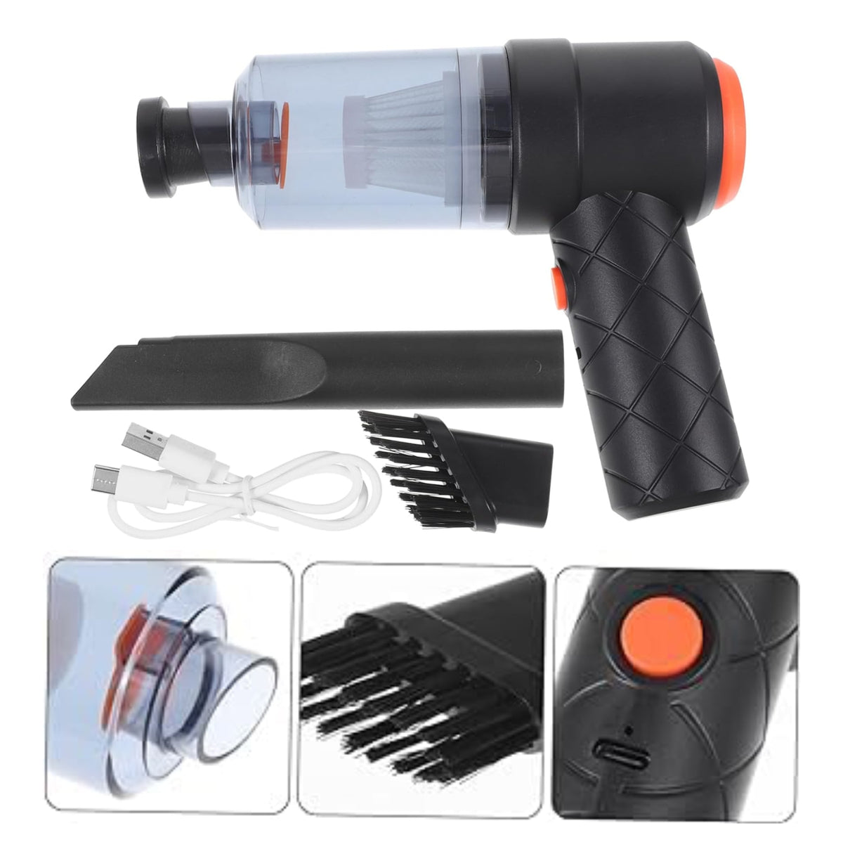 Mini Aspiradora de Mano Inalámbrica Portátil para Carro y Hogar