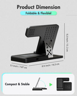 Cargador Inalámbrico 3 en 1 para iPhone, Apple Watch y AirPods
