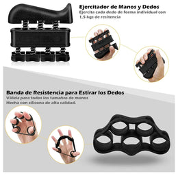 Kit Fortalecedor de Agarre 5 en 1 para Entrenamiento de Manos