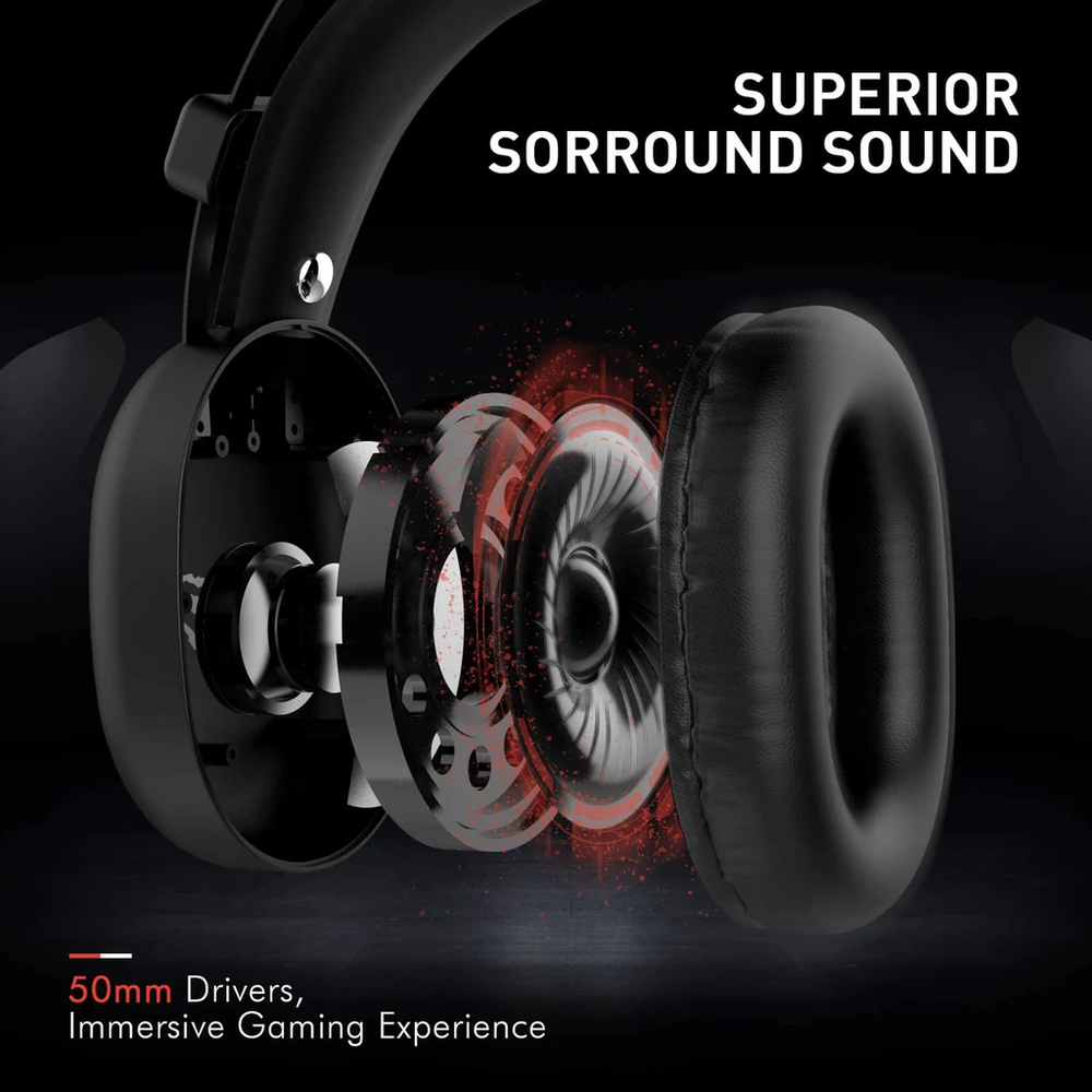 AUDIFONOS DIADEMA GAMER RGB ESTEREO MICR