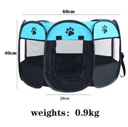 Corral Plegable para Perros y Gatos Pequeños con Malla Transpirable