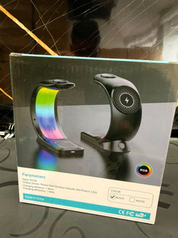 Cargador Inalámbrico 3 en 1 con Luz RGB