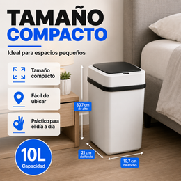 Caneca Papelera con Sensor Automático 10 Litros sin Contacto