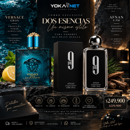 Combo Perfumes Versace Eros + Afnan 9PM 100ml – Dúo Masculino