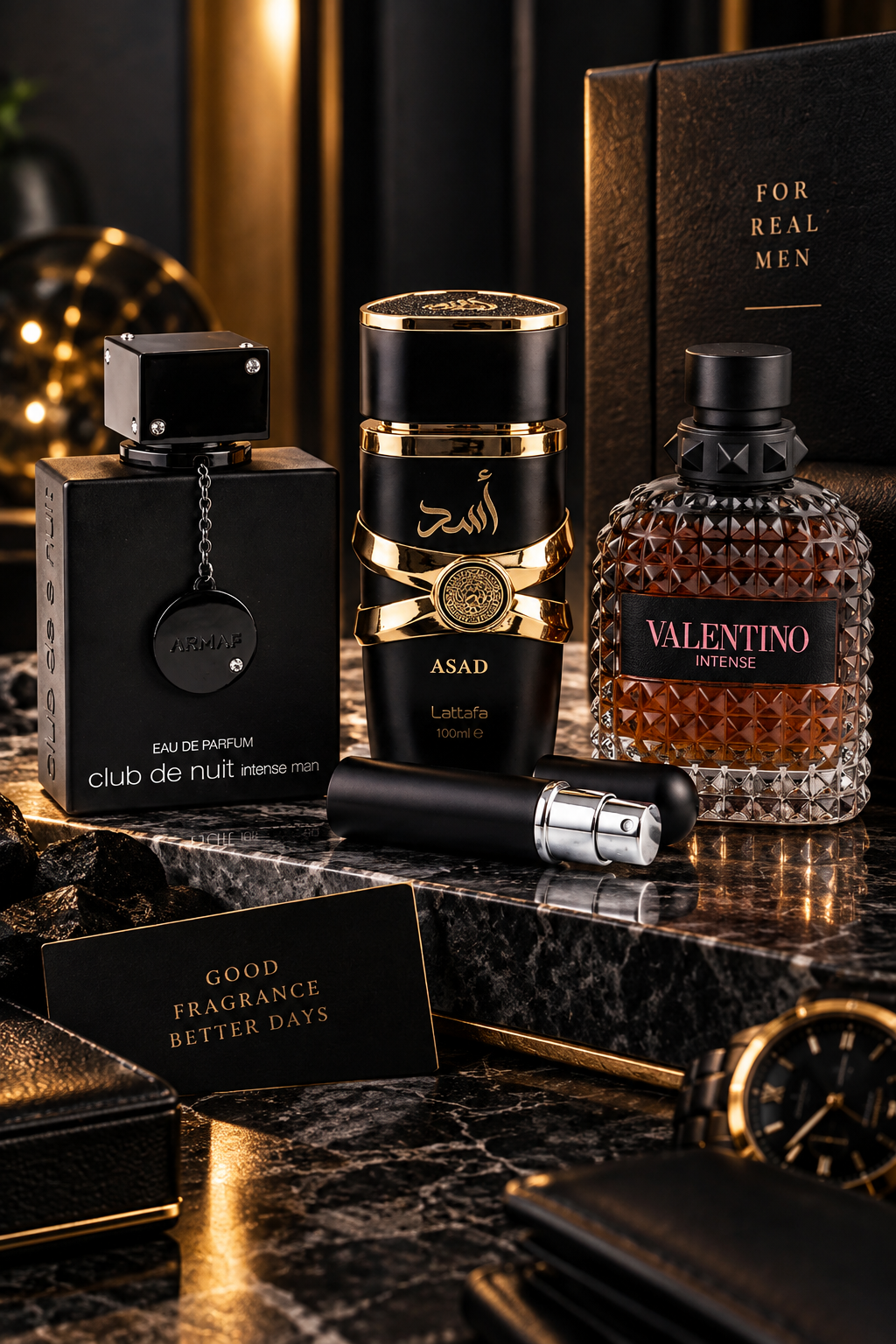 Combo X3 Perfumes Hombre: Club de Nuit + Asad + Born in Roma Intense