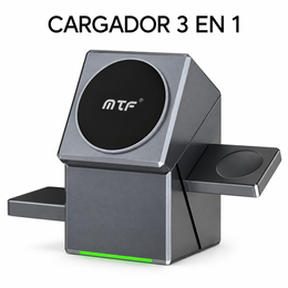 Cargador Magnético Inalámbrico 3 en 1 MT16 Retráctil