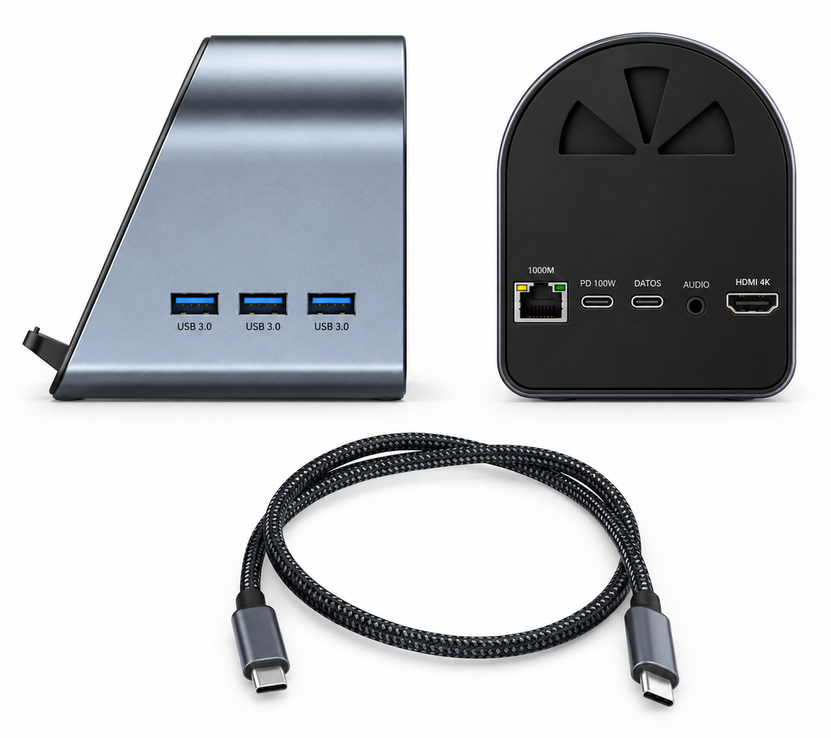 HUB CON CARGADOR INALÁMBRICO 11 EN 1